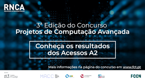 Já são conhecidos parte dos resultados do 3º Concurso de Projetos de Computação Avançada