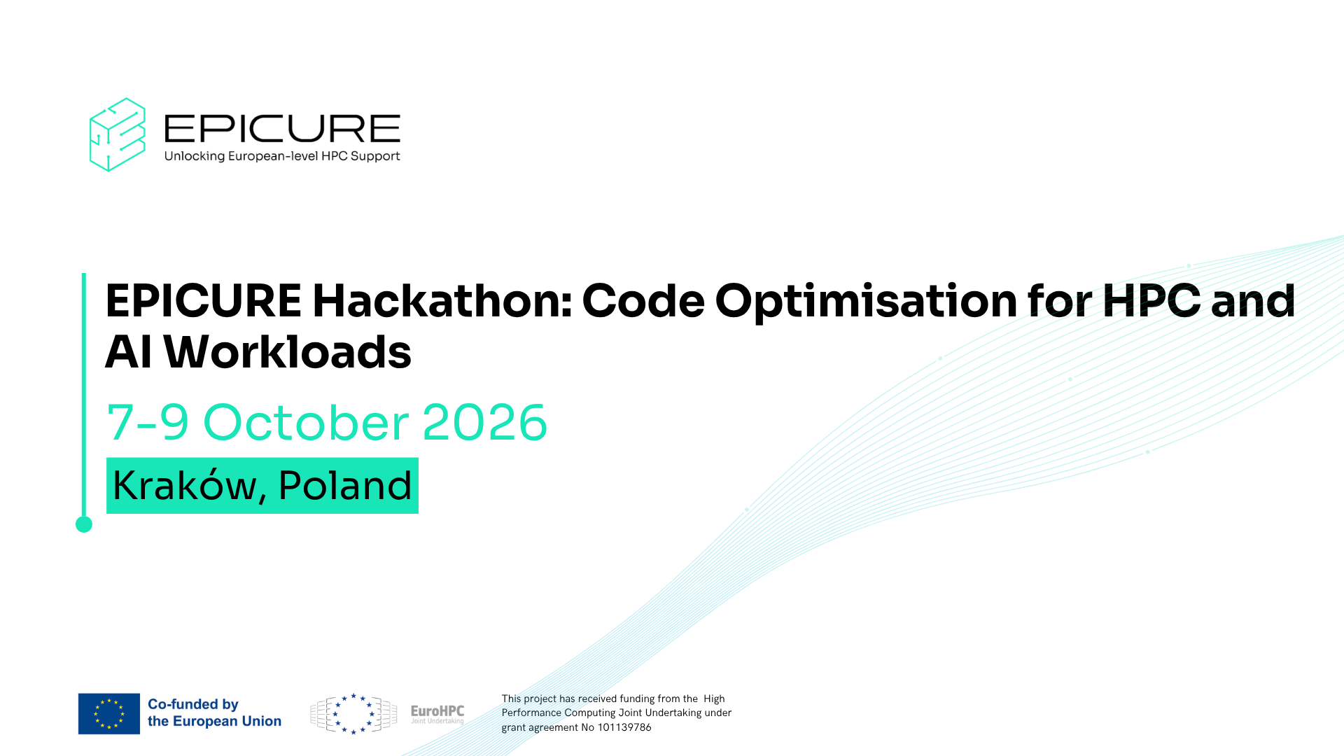 Registration open for EPICURE Hackathon on HPC and AI workload optimisation